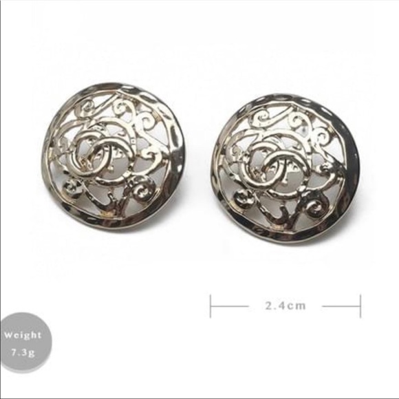 Signed, CCbrass quality earrings, 18K Gold Plated - Picture 5 of 5